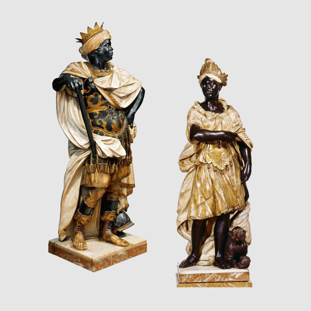 Couple-de-Maures-en-tenue-royale-Armand-Michel-Etienne-de-Pomereu-Christophe-de-Quenetain-historien-de-lart